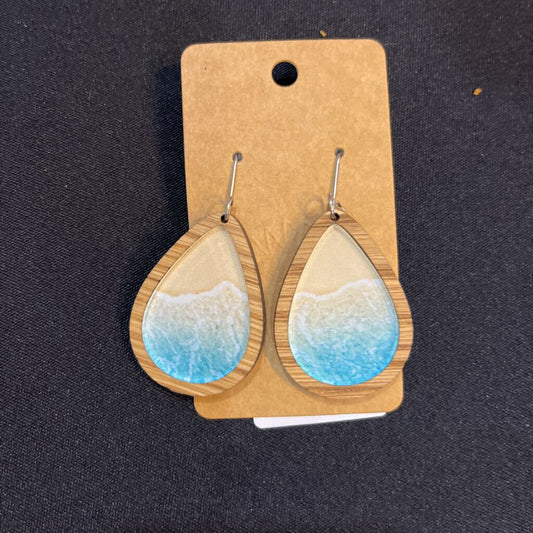 Beach Inlay Drop Earring