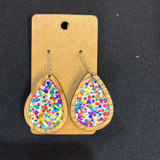 Party Dot Inlay Drop Earring