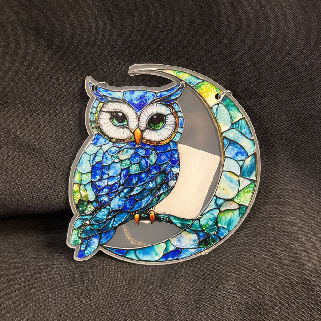 Owl on the Moon Suncatcher