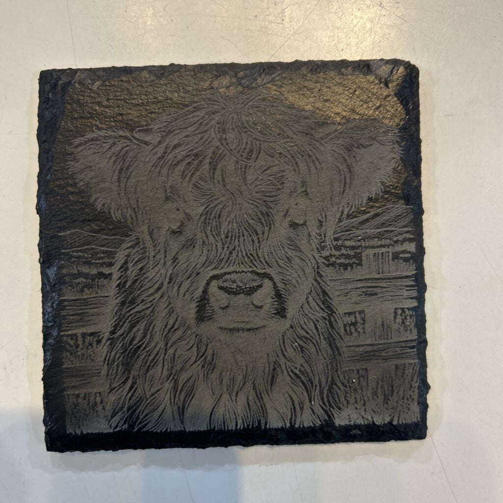 Highland Cow Single Coaster