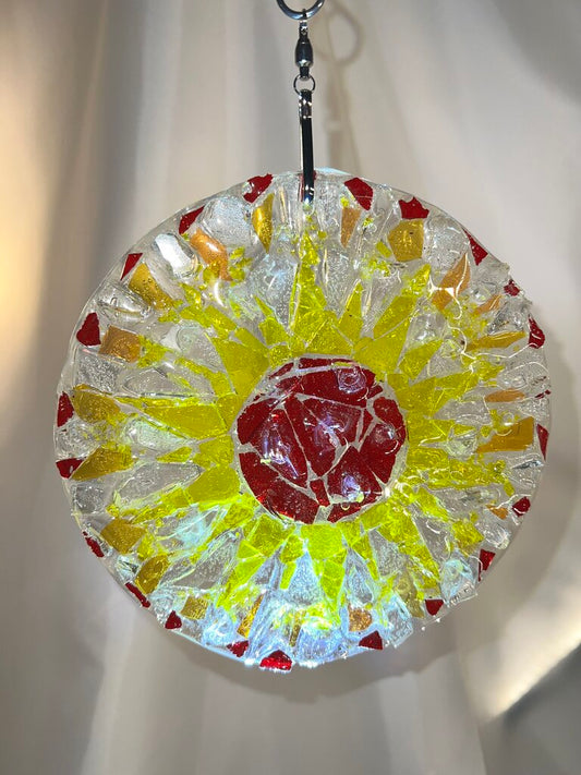 Sun Burst Suncatcher (yellow, red)