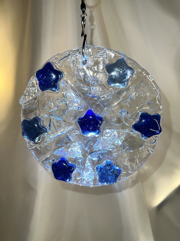 Suncatcher Blue Crystal Stars