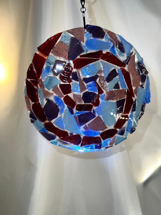 Suncatcher Purple & Blue Jewel tone Swirl