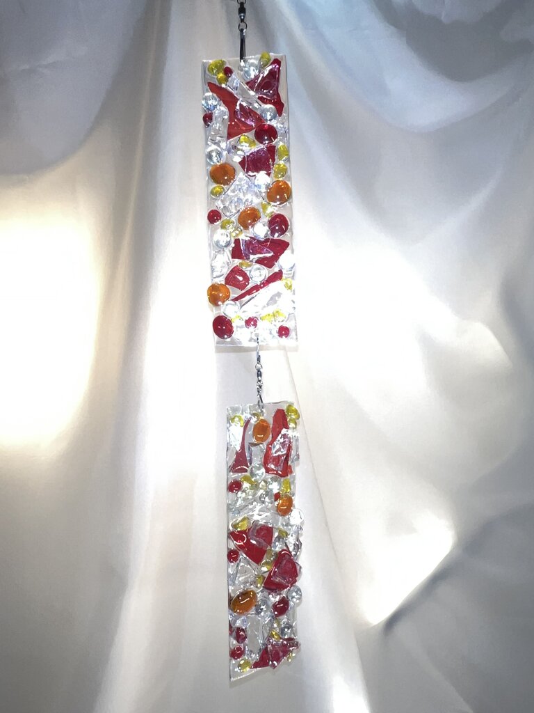 Red & Orange Double Cascading Spinner 16in