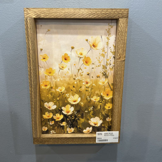 Canvas Yellow Flowers Framed