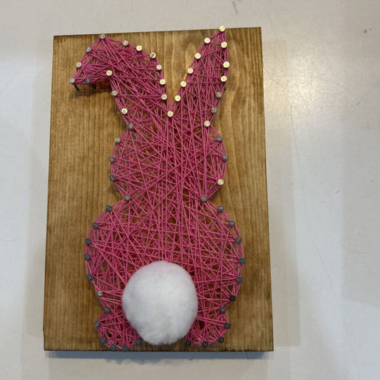 String Art Pink Bunny