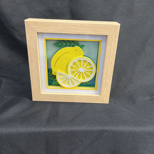 Lemon Shadowbox, natural, (5x5)