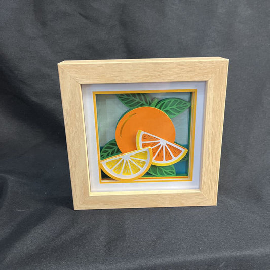 Orange Shadowbox, natural , (5x5)
