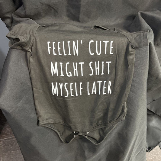 Feeling Cute Onesie (12M, black)