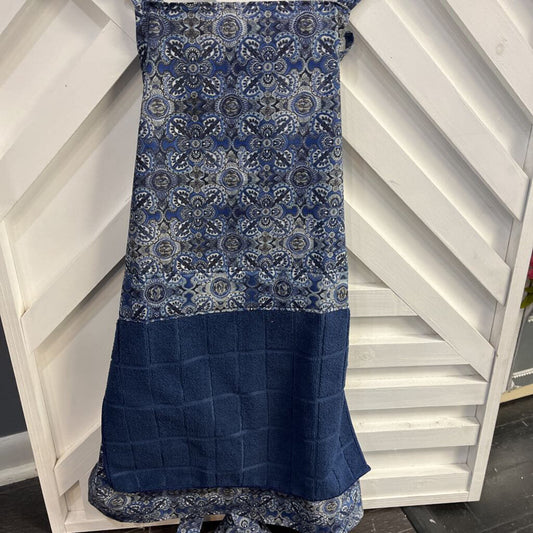 Blue Full Length Navy Apron w/ towel