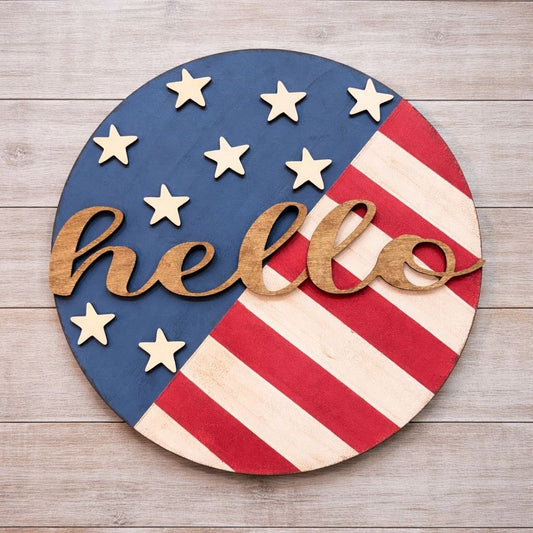 American Flag Door Hanger