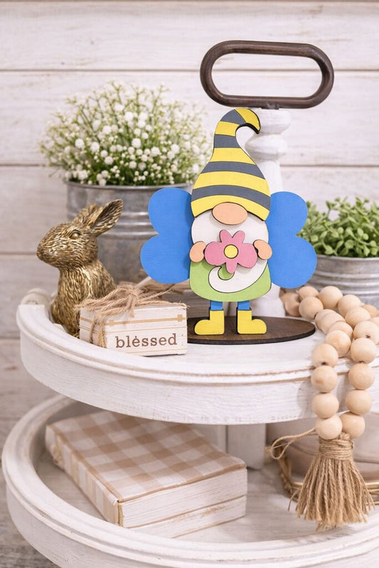 Spring Bee Gnome Shelf Sitter