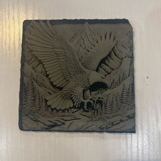 Bald Eagle Slate Coaster