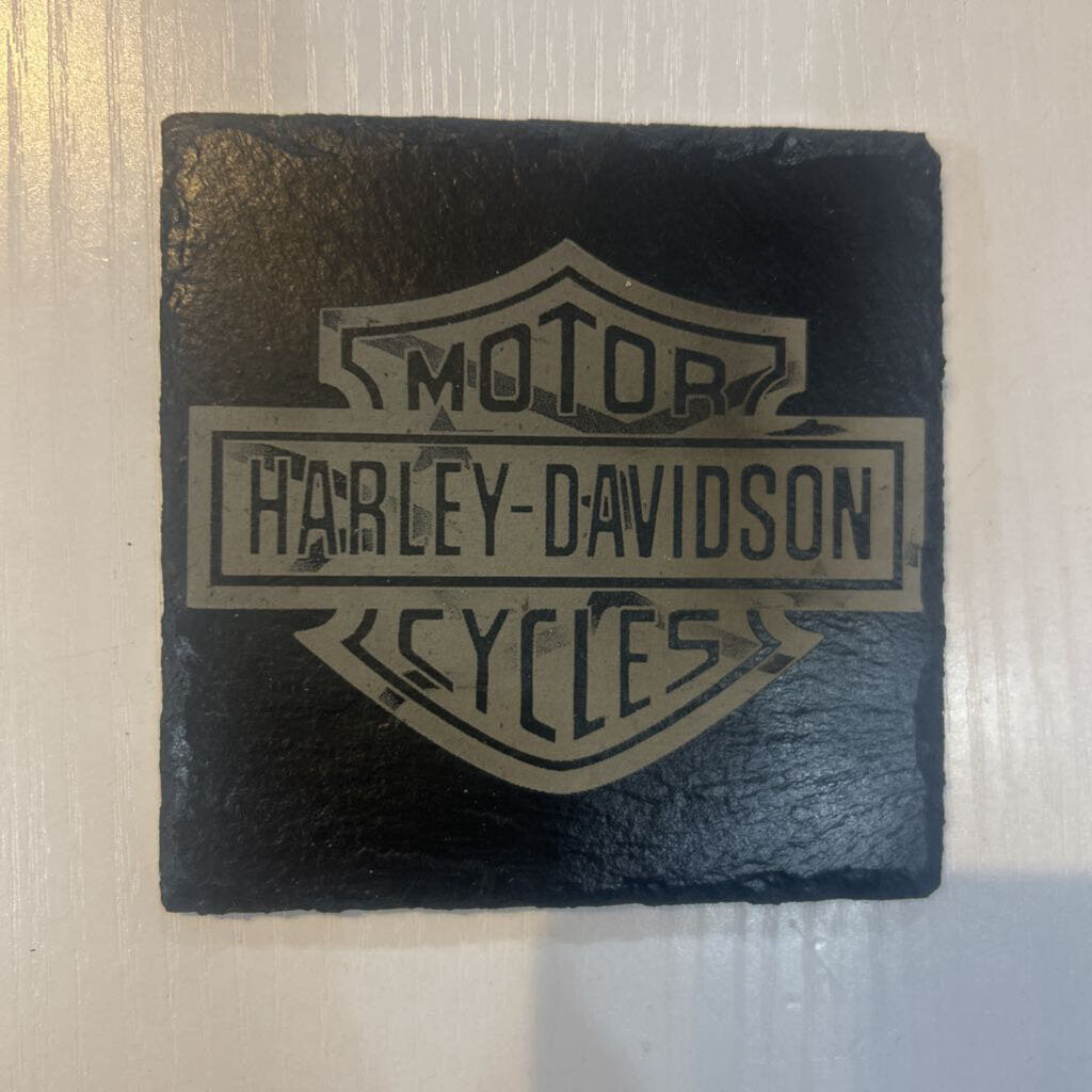 Harley Davidson Logo Slate Coaster