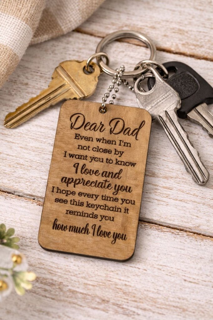 Dear Dad Keychain
