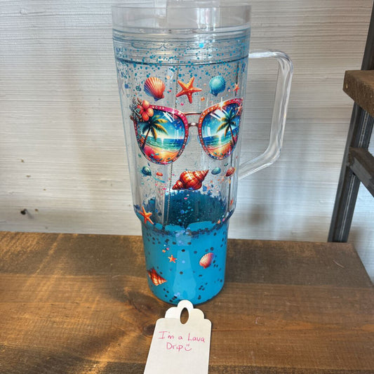 Beach Shells Lava Drip Tumbler
