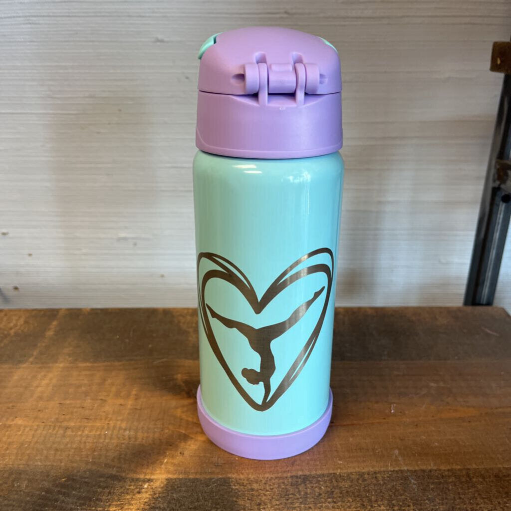 Purple & Teal Gymnastic Heart Tumbler
