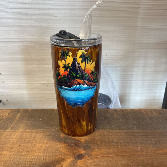4in1 Sunset Mountain Beach Tumbler