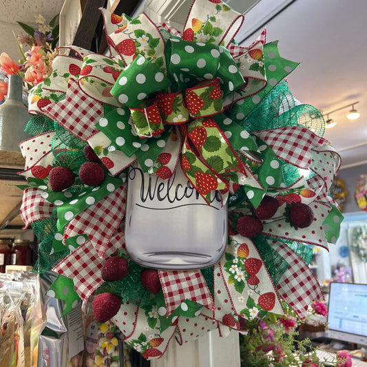 Strawberry Hello Wreath