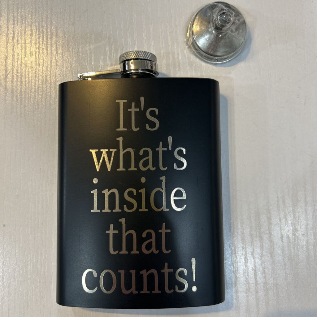 Flask It's Whats Inside (reg font)