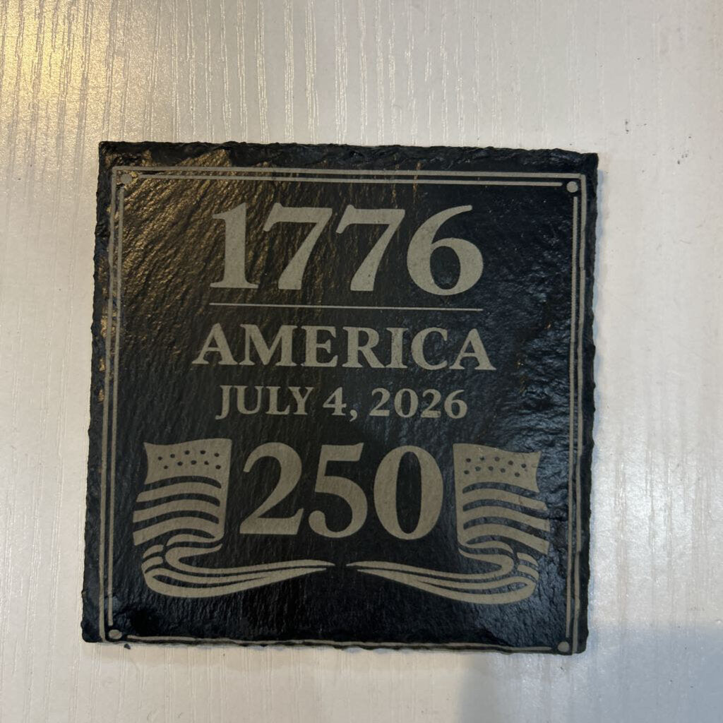 Slate Coaster 1776 America 250