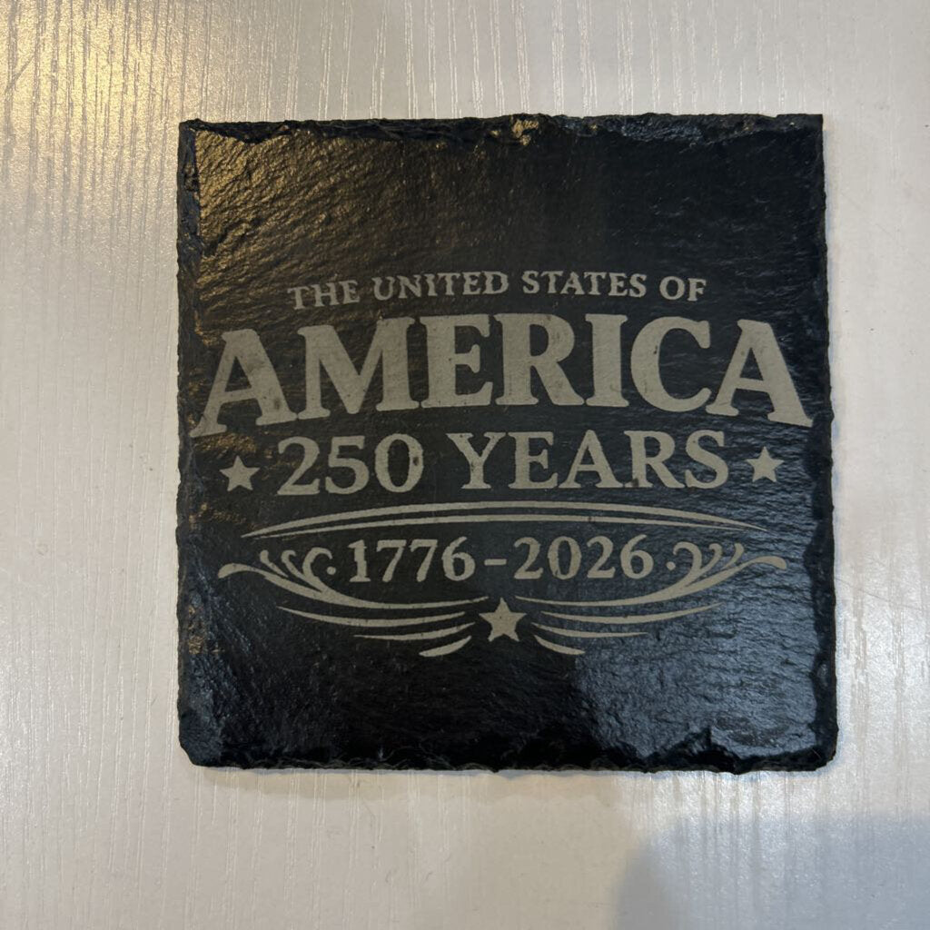 Slate Coaster 1776-2026 Flag