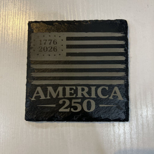 Slate Coaster USAmerica 250 years