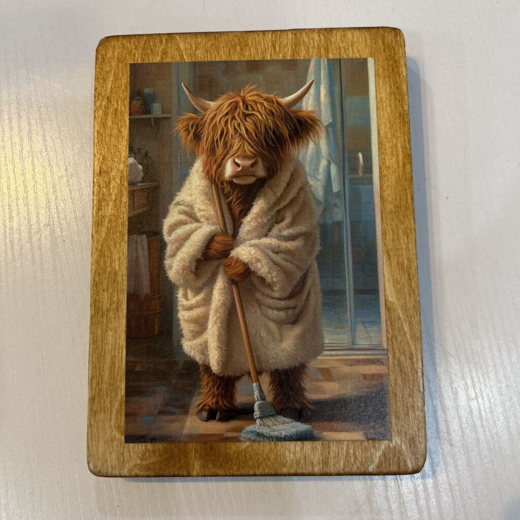 Highland Cow Mop 5x7