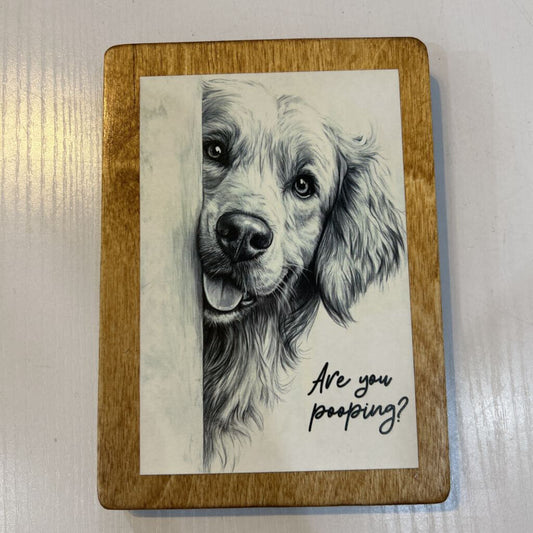 Retriever Pooping 5x7