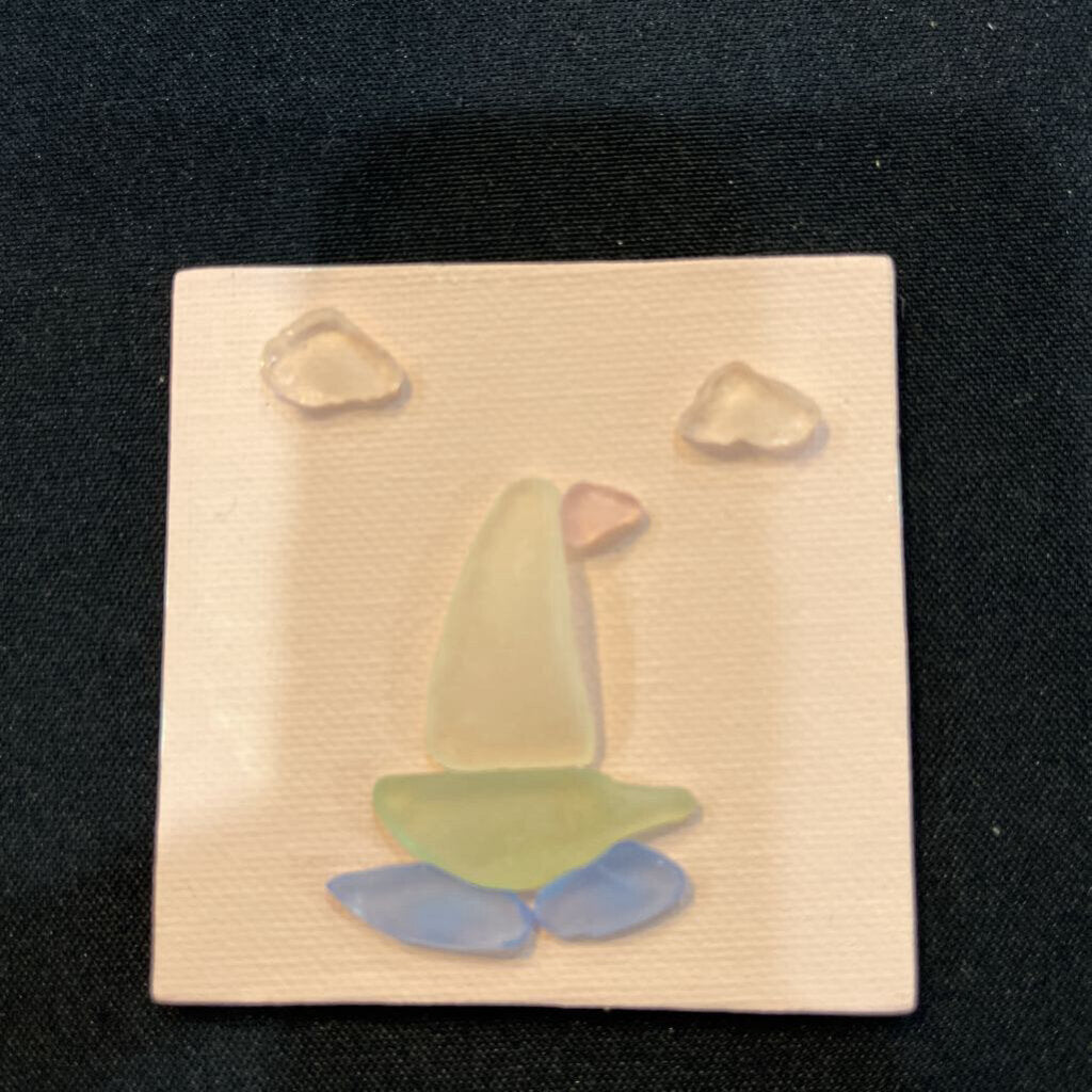 Pink Magnet with Sailboat