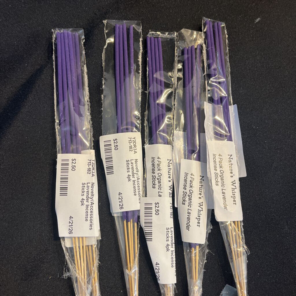 Lavender Incense Sticks 4pk