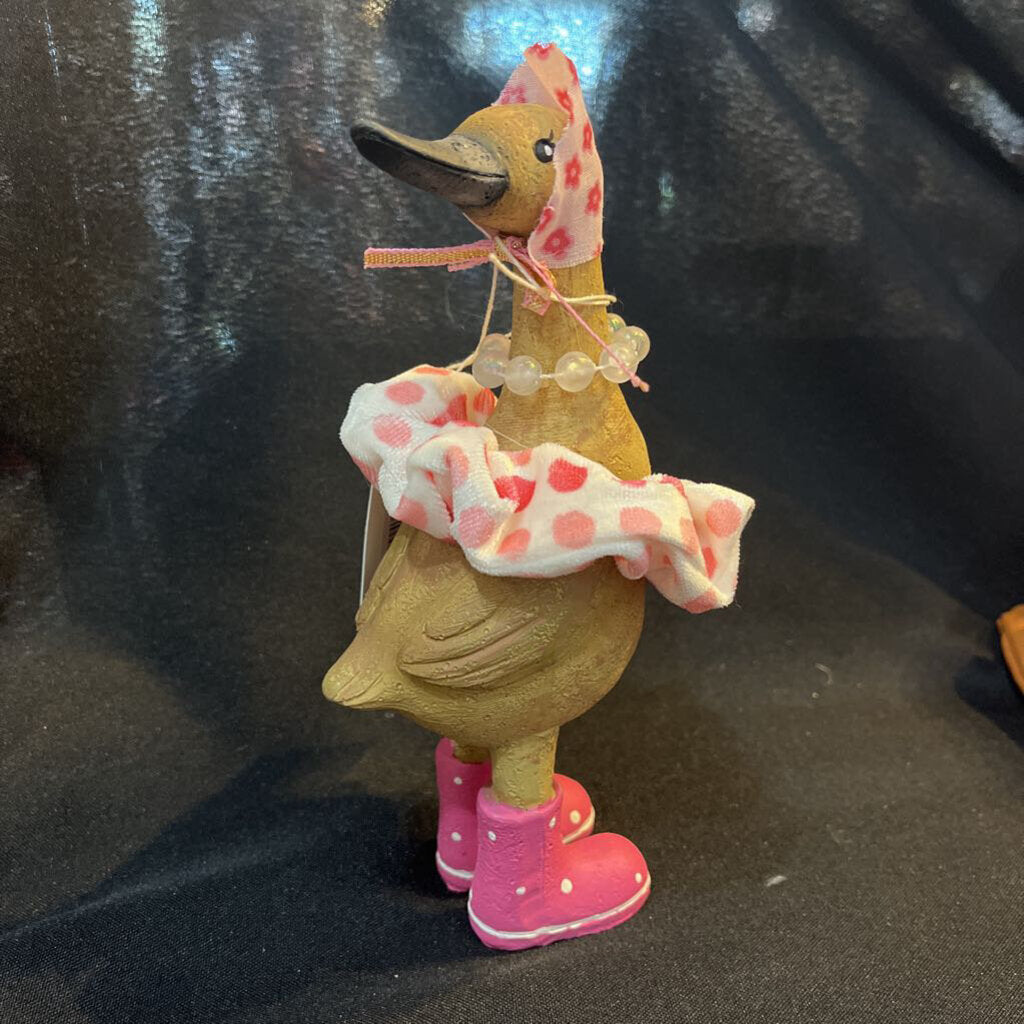Duck with Pink Boots - pink hat