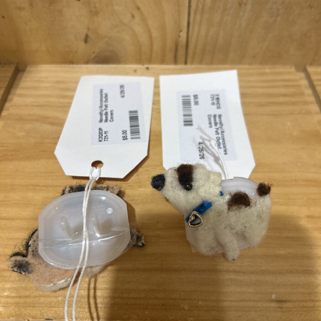 Needle Felt Dog Outlet Covers