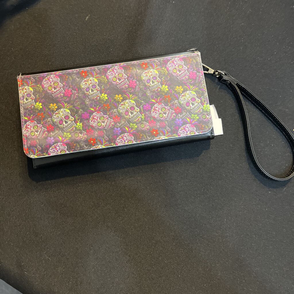 Wristlet Purple Skulls