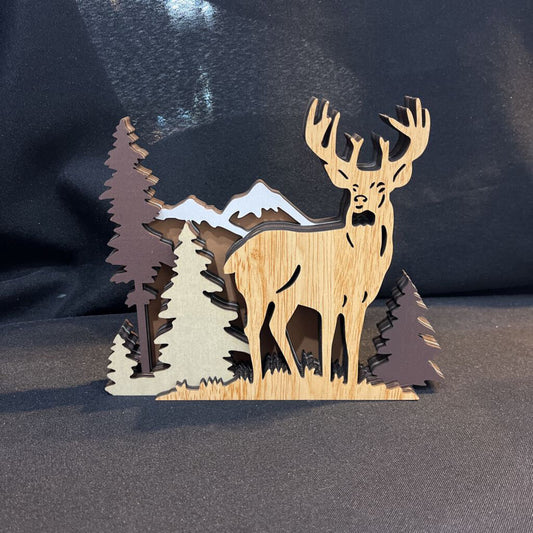 Buck Scenery Layered 3D Decor