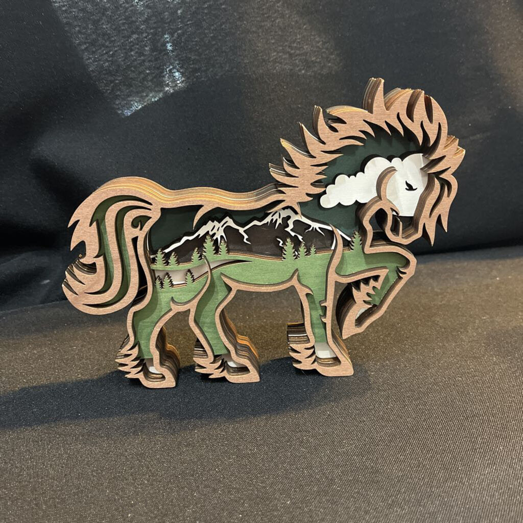 Horse Layered 3D Decor