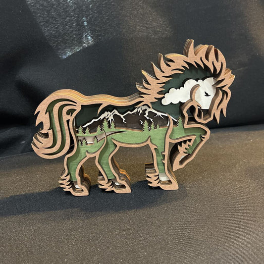Horse Layered 3D Decor