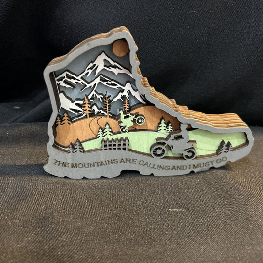 Boot Layered 3D Decor