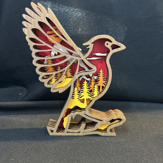 Cardinal Layered 3D Decor