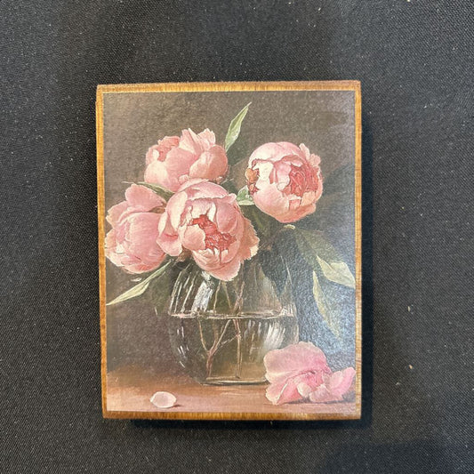 Pink Flower Glass Vase Small