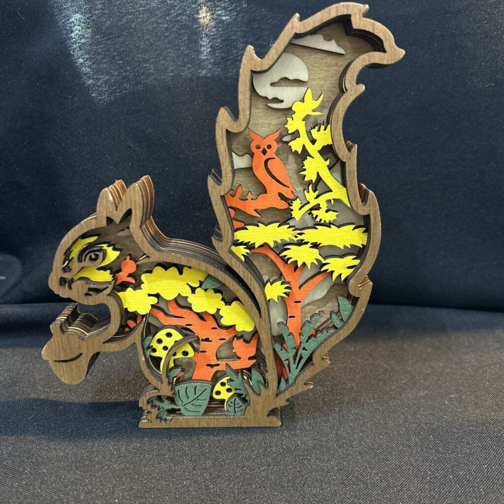 Squirrel Layered 3D Decor