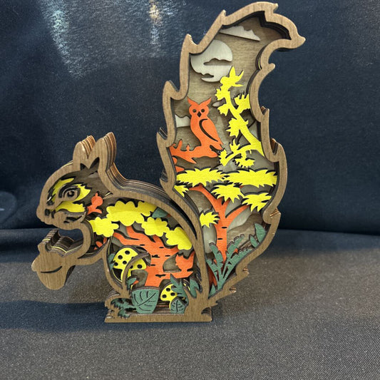 Squirrel Layered 3D Decor