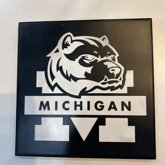 Michigan Wolverine 6x6 Tile
