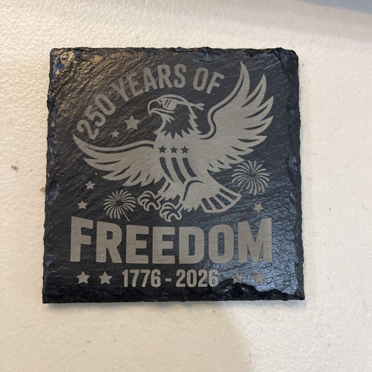 Slate Coaster 250 yrs Freedom Eagle