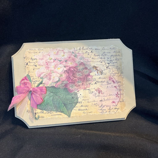 Pink Bow Wood Decor
