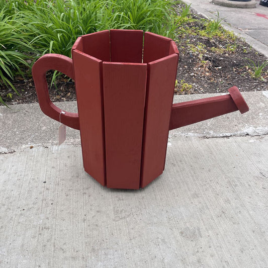 Cedar Watering Can Red (treated for outdoors)