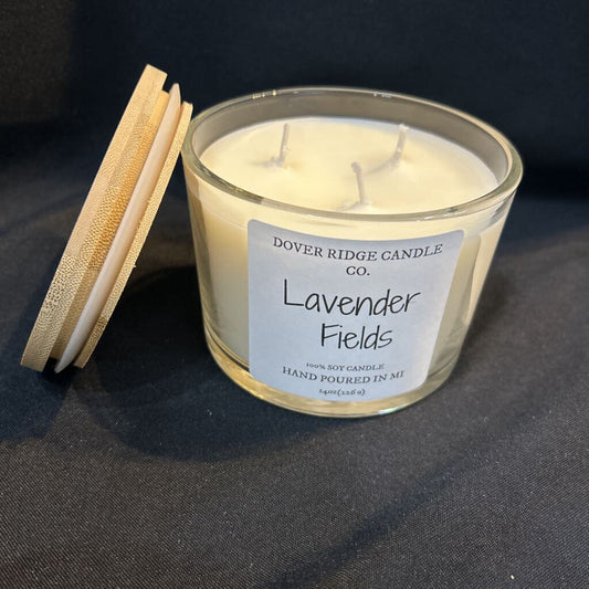 Soy Candle Lavendar Fields 14 Oz.