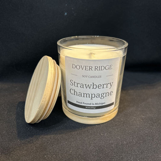 Soy Candle Strawberry Champagne 9 Oz.