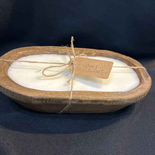 Cozy Sunset Dough Bowl Candle