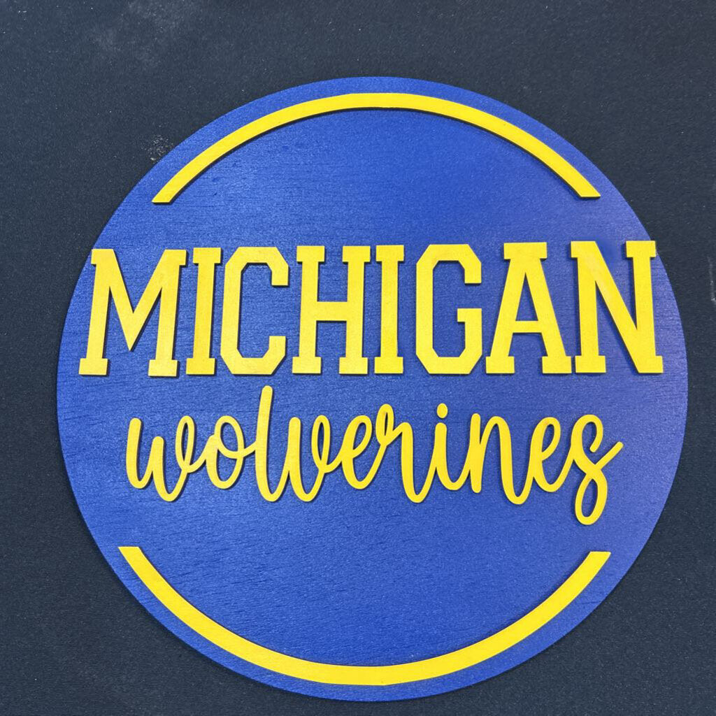 Michigan Wall Plaque 12"
